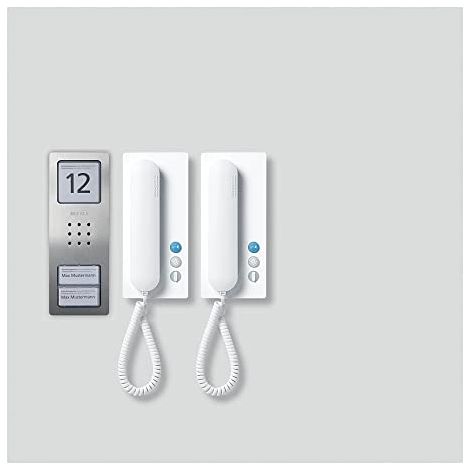 SIEDLE SET CA 812-2 E/W ACIER INOXYDABLE, BLANC (210008739-00)