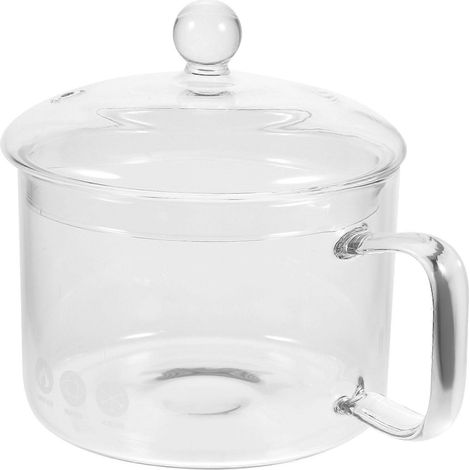 Marmite en verre multifonctionnelle pour la cuisson au feu de bois, idéale pour les ragoûts, les nouilles et autres préparations culinaires à la maison ou au restaurant (1500 ml). (1/3)