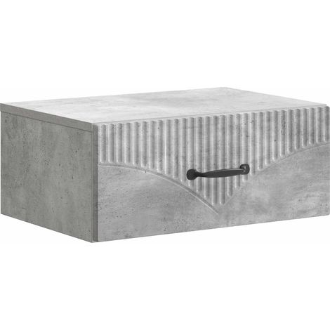 Wall-Mounted Bedside Cabinet Concrete Grey 49 x 34.5 x 20 cm vidaXL