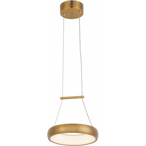 Suspension LED moderne anneau doré Ø20 12W Thea Reality