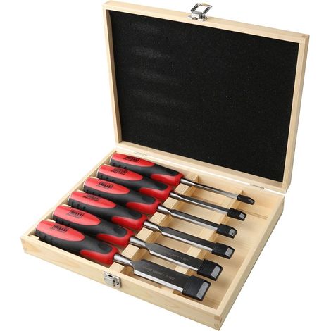 Set di 6 scalpelli con manico bimateriale