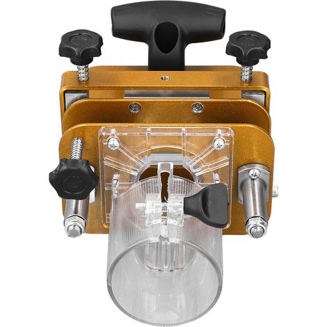 Guide de mortaisage 2 en 1 en acier inox réglable largeur profondeur hauteur pour défonceuse repère de rainurage positionneur (1/5)