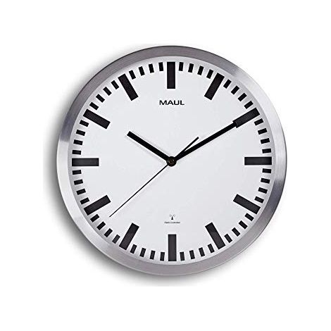 MAUL Orologio da parete MAULpilot alluminio spazzolato Ø (1/4)