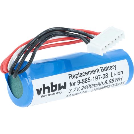 vhbw Batería compatible con Sony SRS-X2 altavoz cajas acústicas (2400 mAh, 3,7 V, Li-Ion) - Reemplaza 9-885-197-08, SF-02