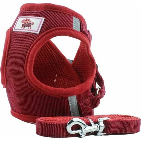 Filiyano-Harnais d'entraînement souple en tissu mesh pour chiots, chats et petits animaux PS042 (S, rouge) (1/5)