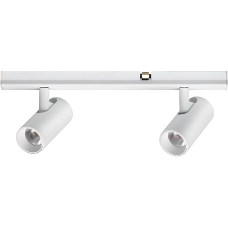 Ideal Lux Faretto Stick 2 luci LED integrato bianco metallo
