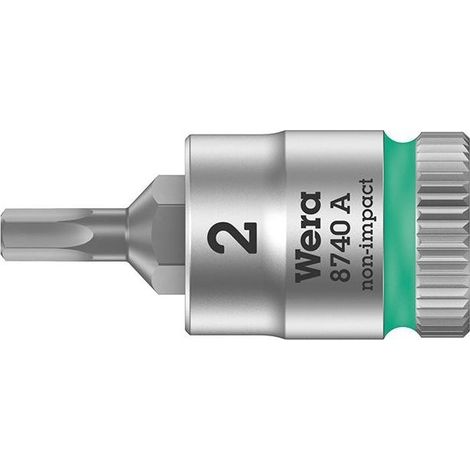 Wera 8740 A 05003330001 6 pans intérieurs Douille-embout 2 mm 1/4 (6.3 mm)