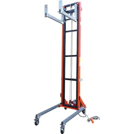 Elevatore elettrico per materiali edili, altezza massima 6 m, portata 265 kg con telecomando. (1/5)