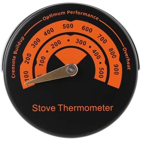 Pair Magnetisches Thermometer für den Ofen, Temperaturmonitor für den Schornsteinventilator, Brennanzeiger (1/5)