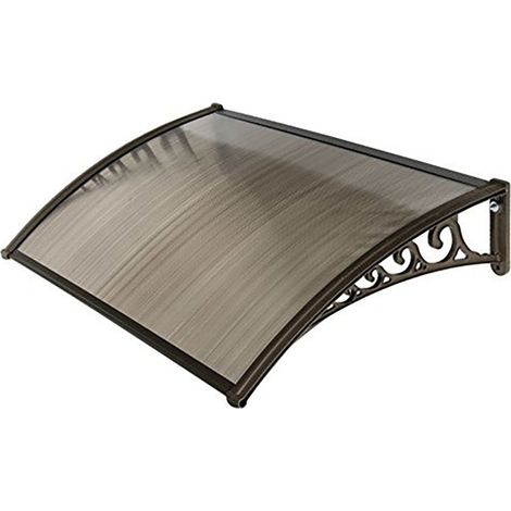 Pensilina Maya in Policarbonato Alveolare Fumè 120x80 cm Marrone