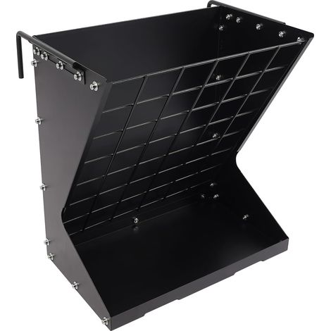Grand râtelier à foin noir pour moutons et chèvres, rectangulaire 2 en 1, capacité de charge 30 kg, pour fermes, fermes 56,61 x 33,27 x 59,94 cm
