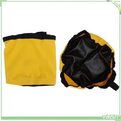 Fafeicy lavabo portable Seau pliable avec poignée, récipient d'eau pliable léger, lavabo en PVC épais pour sport materiel Jaune 5L (1/5)