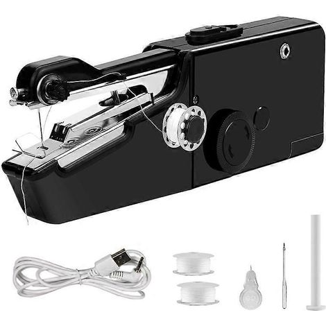 Kit de machine à coudre électrique portable USB, pour cuir et rideaux --- (1/5)