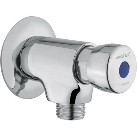 Zeitgesteuerter Urinalhahn ohne Schlauch aus verchromtem Messing – Idral Classic 08020/1E