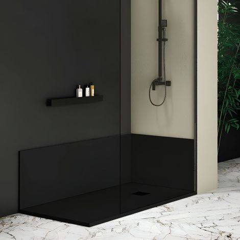 Duschrückwand NEXO schwarz 100x120 cm