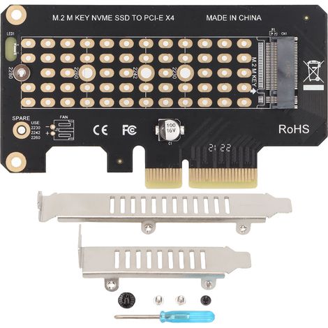 Carte d'extension NVMe M.2 PCIE fiable, rapide, grande capacité de stockage pour Plextor M6e (1/5)