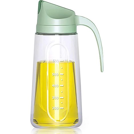 Bouteille Distributrice Huile - Verre Sans Plomb 750 ml - Bouchon À Clapet Automatique - Pour Huile D'olive Vinaigre Sauce Soja Sirop - 1 Pièce (1/5)
