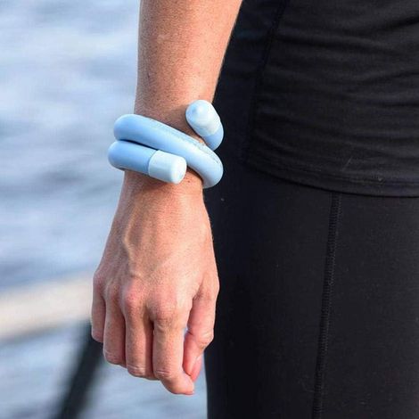 Poids de Poignet, Bracelets de Cheville Confortables pour Yoga, Gymnastique, Pilates, 2 Pièces, Bleu/gris, 640g (1/4)