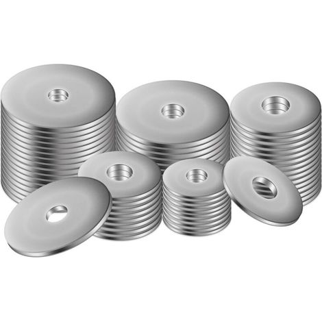 50 Pièces M8 Rondelles Metal, M8 x 30mm Rondelle Inox, Rondelles Plates Acier Inoxydable 304, Penny Rondelles, Joint Plat pour Vis et Boulons, Gonds de Porte (1/5)