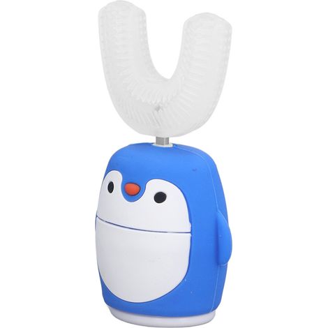 Brosse à dents électrique enfant silicone souple U 360° nettoyage buccal dessin animé petite (1/5)