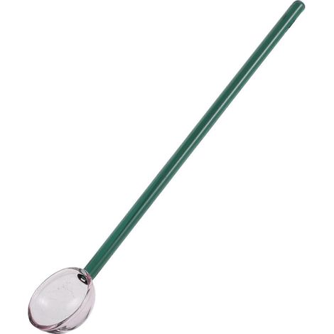 Cuillère à café en verre, cuillère à mélanger, cuillère à long manche créative, couverts en verre pour remuer le café, le thé au lait et les desserts. (1/4)
