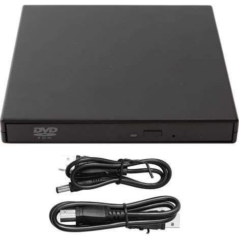 Lecteur Graveur CD/DVD Externe USB 2.0 Ultra Silencieux Haute Vitesse Plug & Play Compact pour PC Portable et Bureau (1/5)