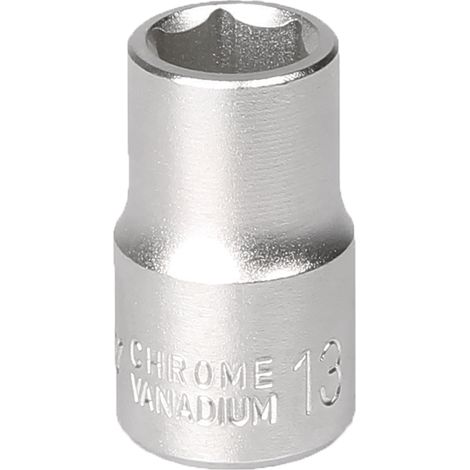 Punta de vaso de 13 1/2", 6 puntas, corta, de acero cromo-vanadio 12013