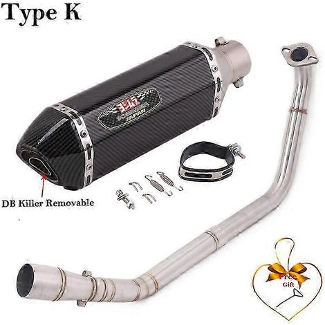 Sistema De Escape Completo Para Motocicleta, Silenciador De Tubo De Enlace Medio Delantero Para Yamaha Yzf R125 R15 V3 R15 Mt125 2008 - 2019( Type K) (1/5)