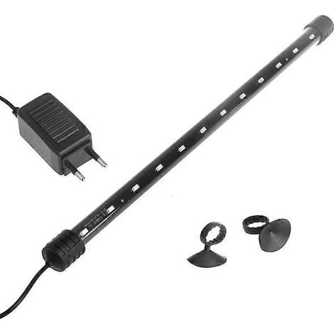 Éclairage LED submersible pour aquarium, lampe lumineuse pour réservoir à poissons, barre lumineuse 6W 37CM, idéale pour bassin et décoration aquatique.