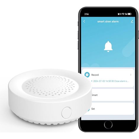 Alarme intelligente WiFi : alarme de sécurité domestique avec sirène 100 dB, contrôle par application, noir (1/5)