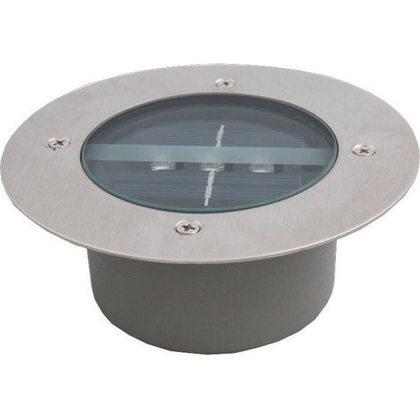 CHOYCLIT Lumière Solaire Extérieur, 4 Pack 3 LED Spot Lampe Solaire Jardin, Etanche IP65, Pelouse Lumière Decorative Pour Chemin Terrace Jardin Allée (Rond, Blanc Froid) (1/5)