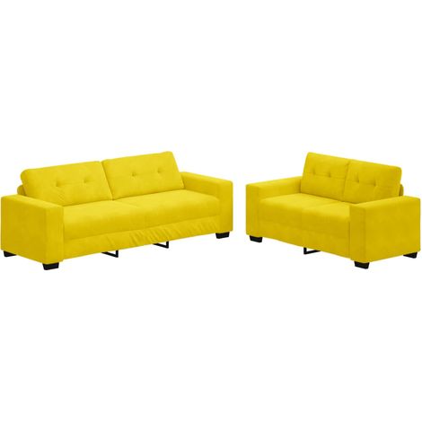 Teenpull – Sofa 2 Stk. Gelb Samt (1/5)