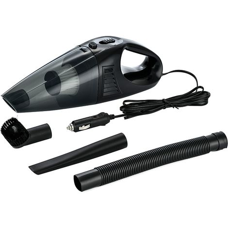 Aspirateur Voiture Puissant 12V, Nettoyeur Sec et Humide Rechargeable pour Intérieur de Véhicule, Haute Performance, Noir-lsw