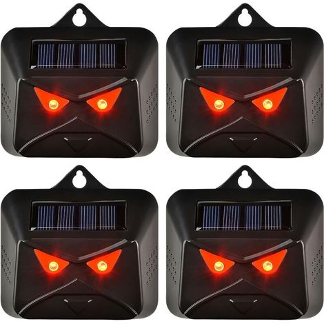 Set of 4 Cat and Fox Repellents with LEDs, Waterproof, Ideal for Gardens, Farms and Outdoor Spaces (1/5)
