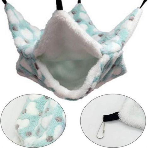 Hamac pour Petits Animaux, Hamac Rongeur, pour Chinchillas, Furets, Écureuils et Petits Animaux ,34 x 34 cm (L)