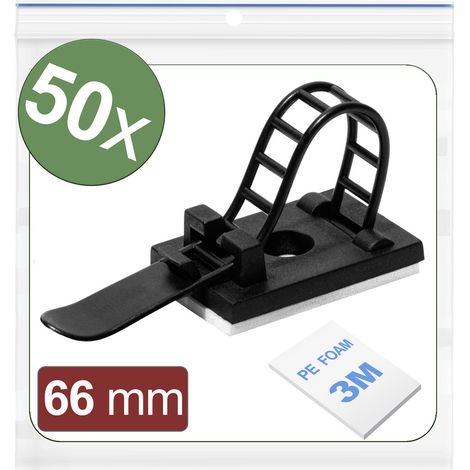 Quadrios 24CA442 Befestigungssockel selbstklebend, schraubbar 24CA442    Schwarz 50 St.