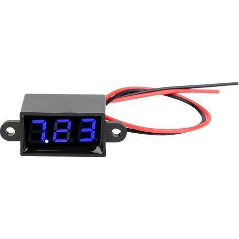 Voltmètre Numérique DC 3-30V 0.28 Pouces Étanche à Deux Fils avec Affichage LED Bleu (1/5)