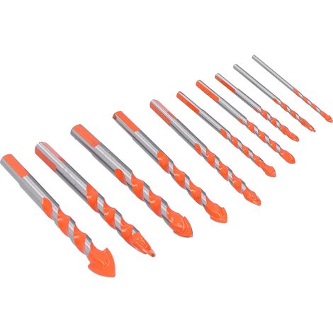 Ensemble de 10 forets multifonctionnels triangulaires pour bois, de 3 à 16 mm (3/4/5/6/8/10/12/14/16 mm). (1/5)