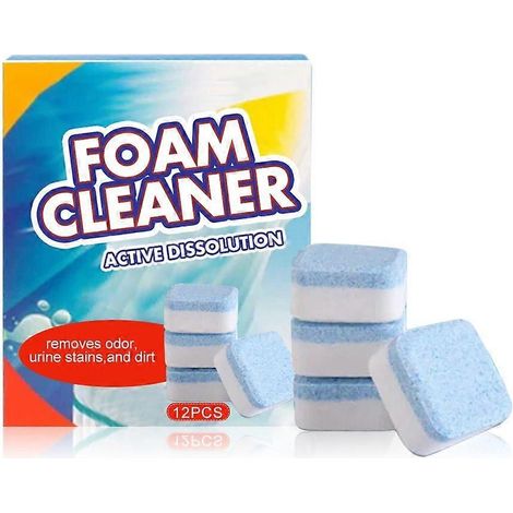 Pastilles nettoyantes pour toilettes, désodorisantes, détachantes et nettoyantes moussantes automatiques pour toilettes. (1/4)