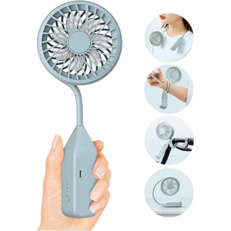 Ventilateur de cou portable, ventilateur USB portable à faible bruit, mini ventilateur de poche multifonctionnel (1/5)