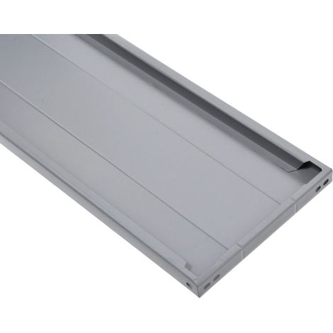 ripiano in metallo per scaffali da 120x30 cm - grigio.