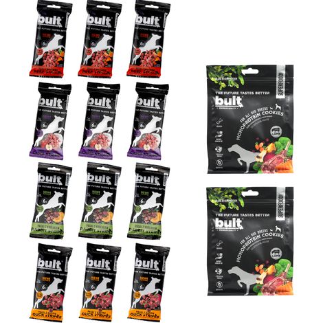 Galletas proteicas BULT Superfood y Tasty Stripes, mezcla de sabores, 14 unidades. (1/5)