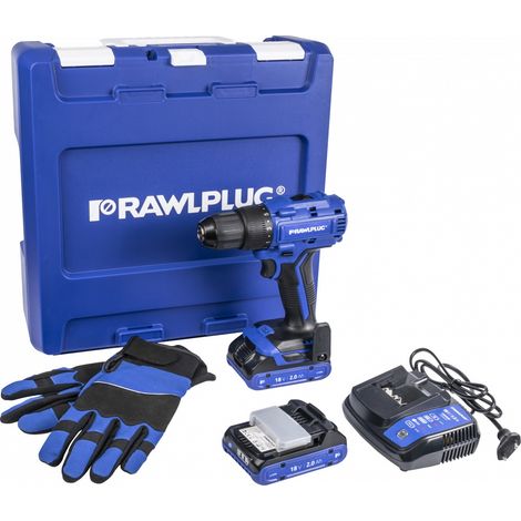 Perceuse RawlPlug R-PDD18-55-M2 18 V 2x2 0 Ah accu.