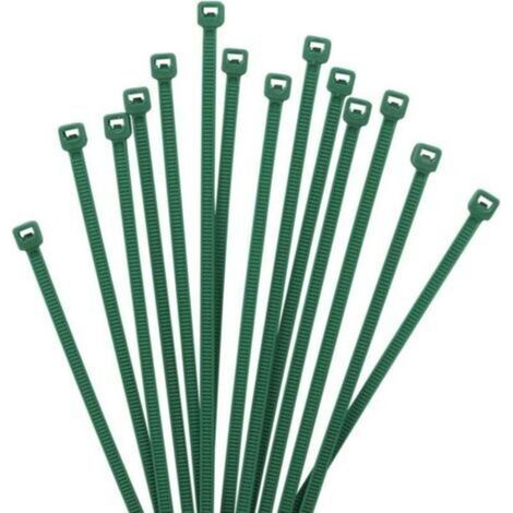 Colliers de Serrage professionnelles, Vert Foncé-100mm x 2.5mm, Autobloquant, Attache Câble Résistant aux UV, Idéale pour l'intérieur et l'extérieur