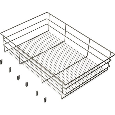 Emuca Cajón de alambre metálico acabado titanio 640x420 mm (1/5)