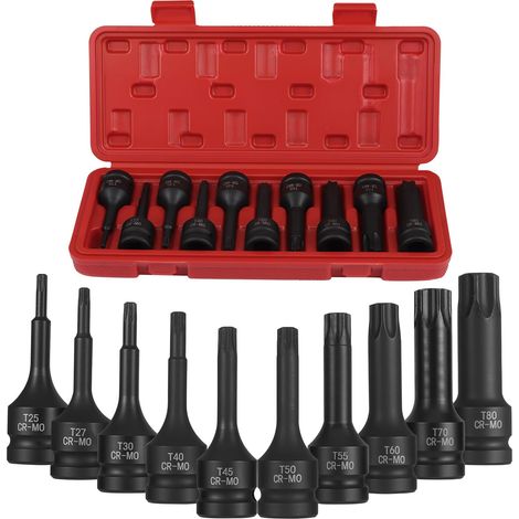 Douilles à Chocs Torx T25-T80 1/2" Jeu de 10 Douille Torx à Choc (1/5)