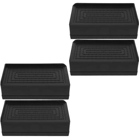 Rehausseur de lit robuste et réglable, pieds de canapé en plastique noir avec base antidérapante, 15 cm (1/5)