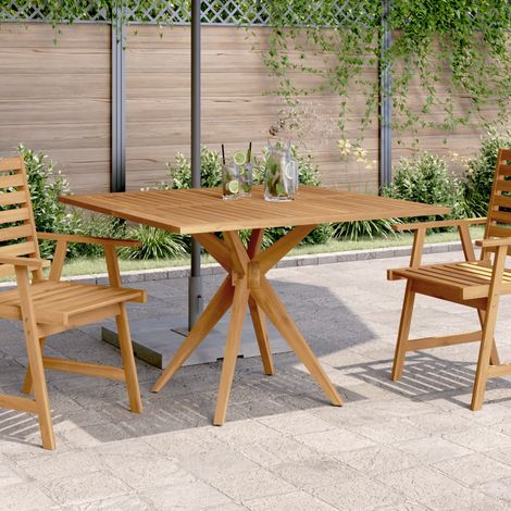 Gartentisch Quadratisch 110x110x75 cm Massivholz Akazie (1/5)