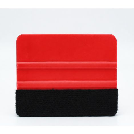 Rasqueta para colocar film de coche con fieltro - rojo (1/5)