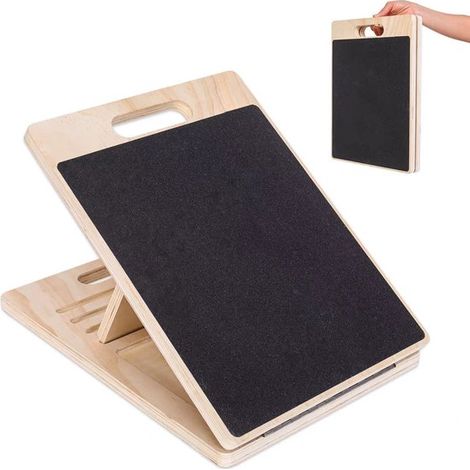 Pedal de madera, ajustable, pedal extensor de pantorrillas, pedal angulado para entrenamiento de piernas, ayuda para adelgazar las piernas (1/4)